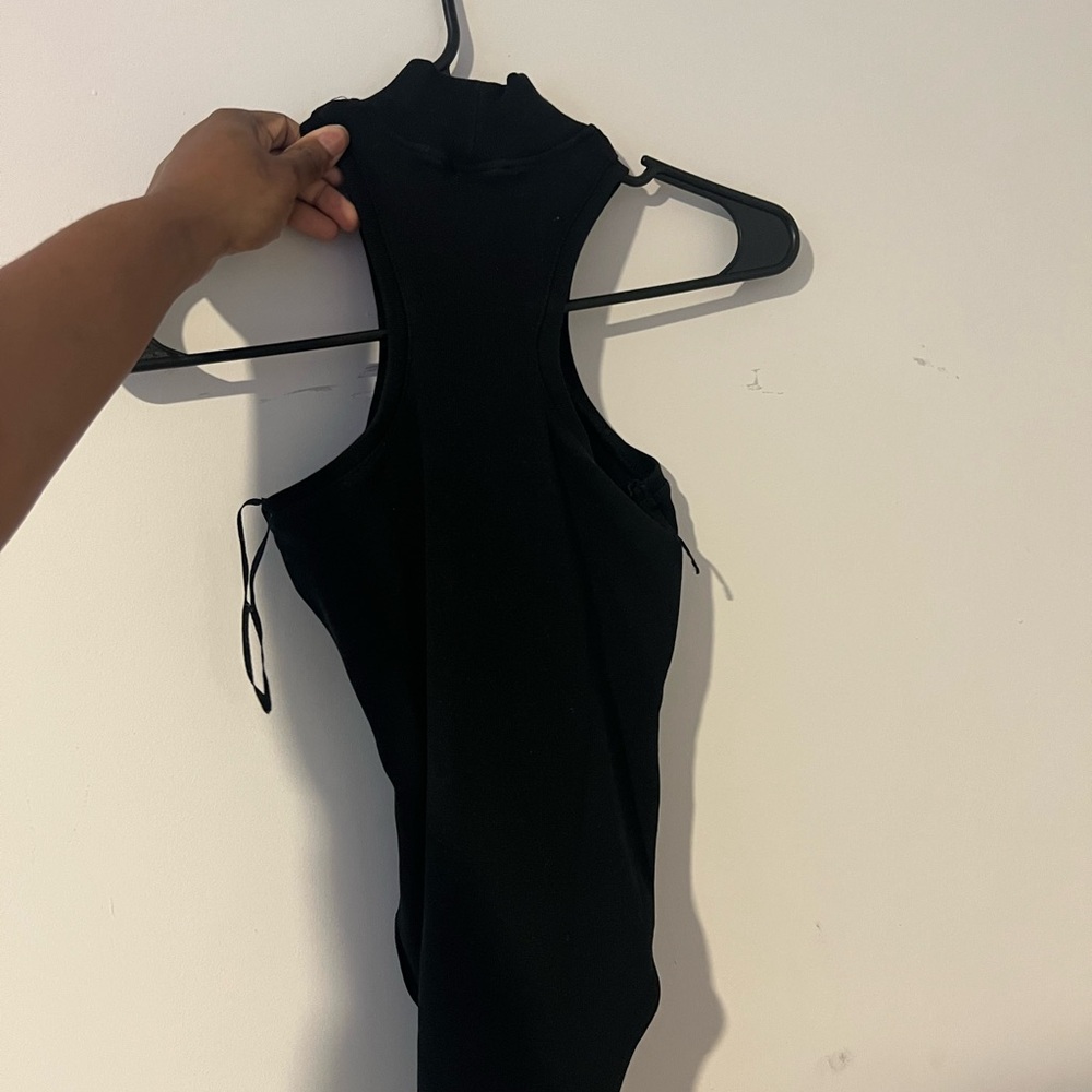 Zara Black High-Neck Bodysuit
